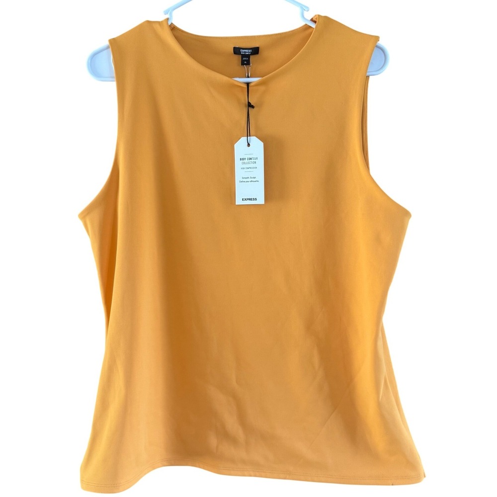 Express Sculpting Shape Body Contour XL High Compression Sleeveless Top NWT Bold